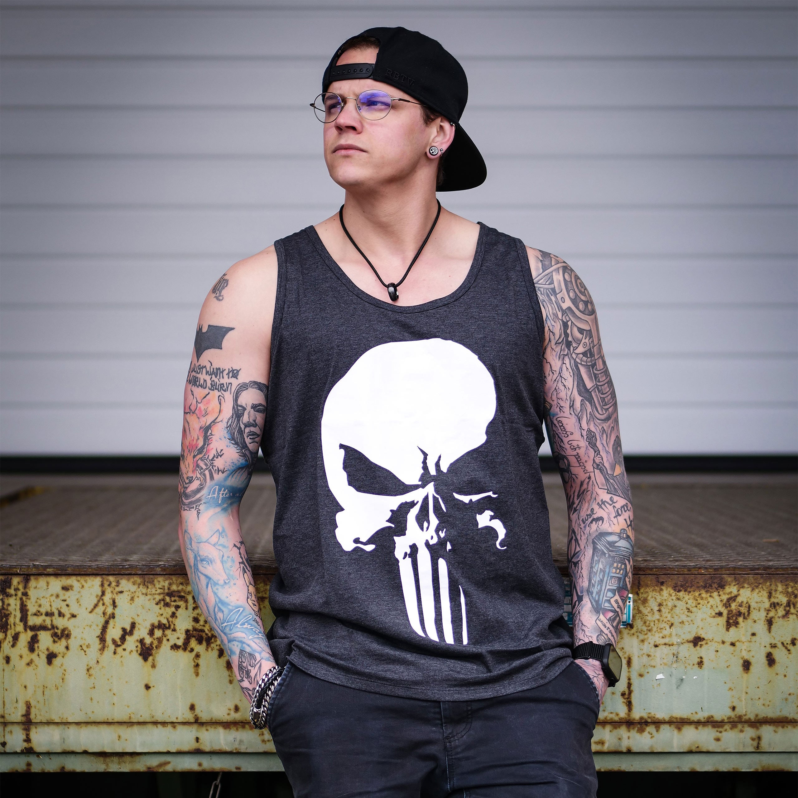 Zdjęcie produktu Punisher - Czaszka Tanktop szary