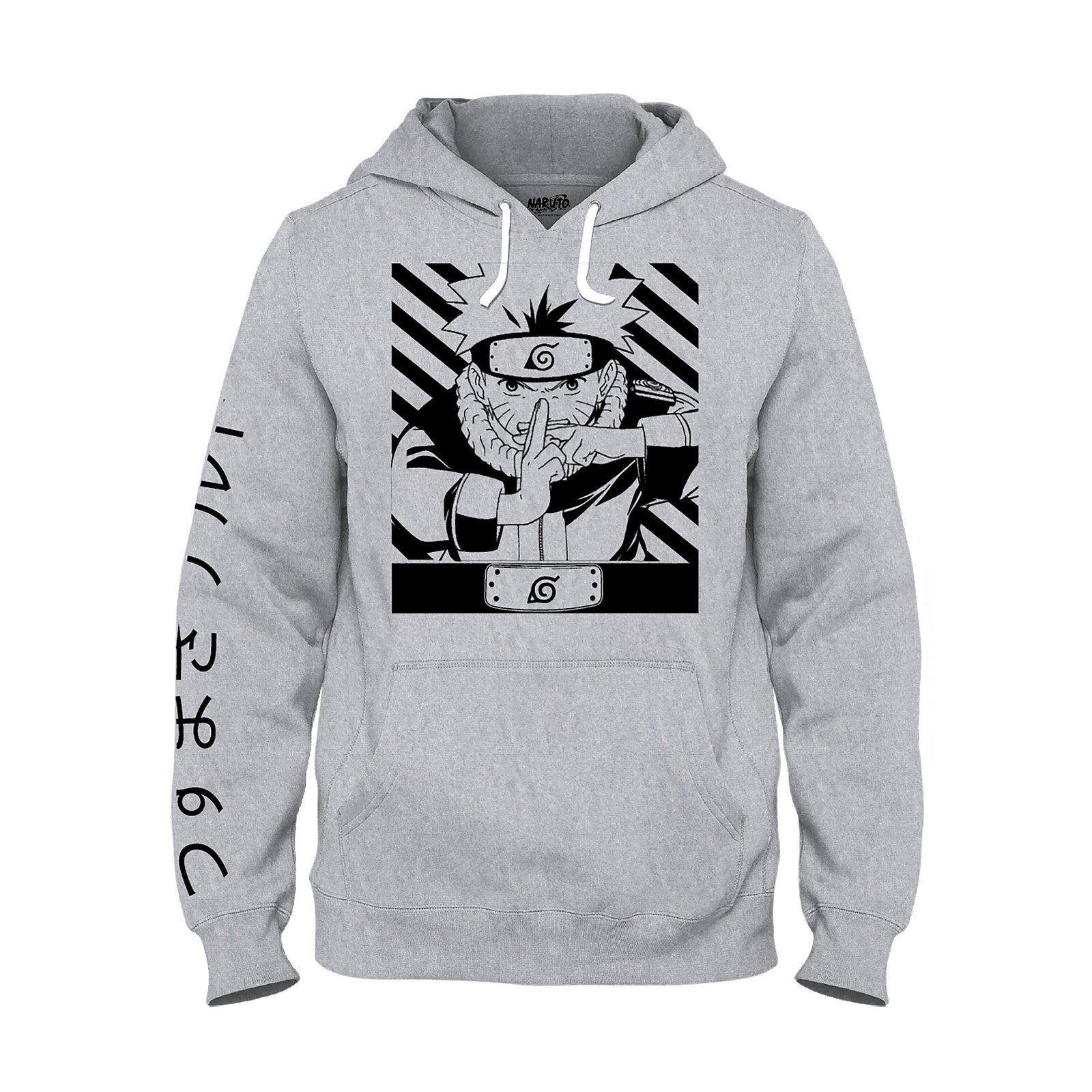 Zdjęcie produktu Naruto Shippuden - Szara bluza z kapturem Uzumaki Naruto