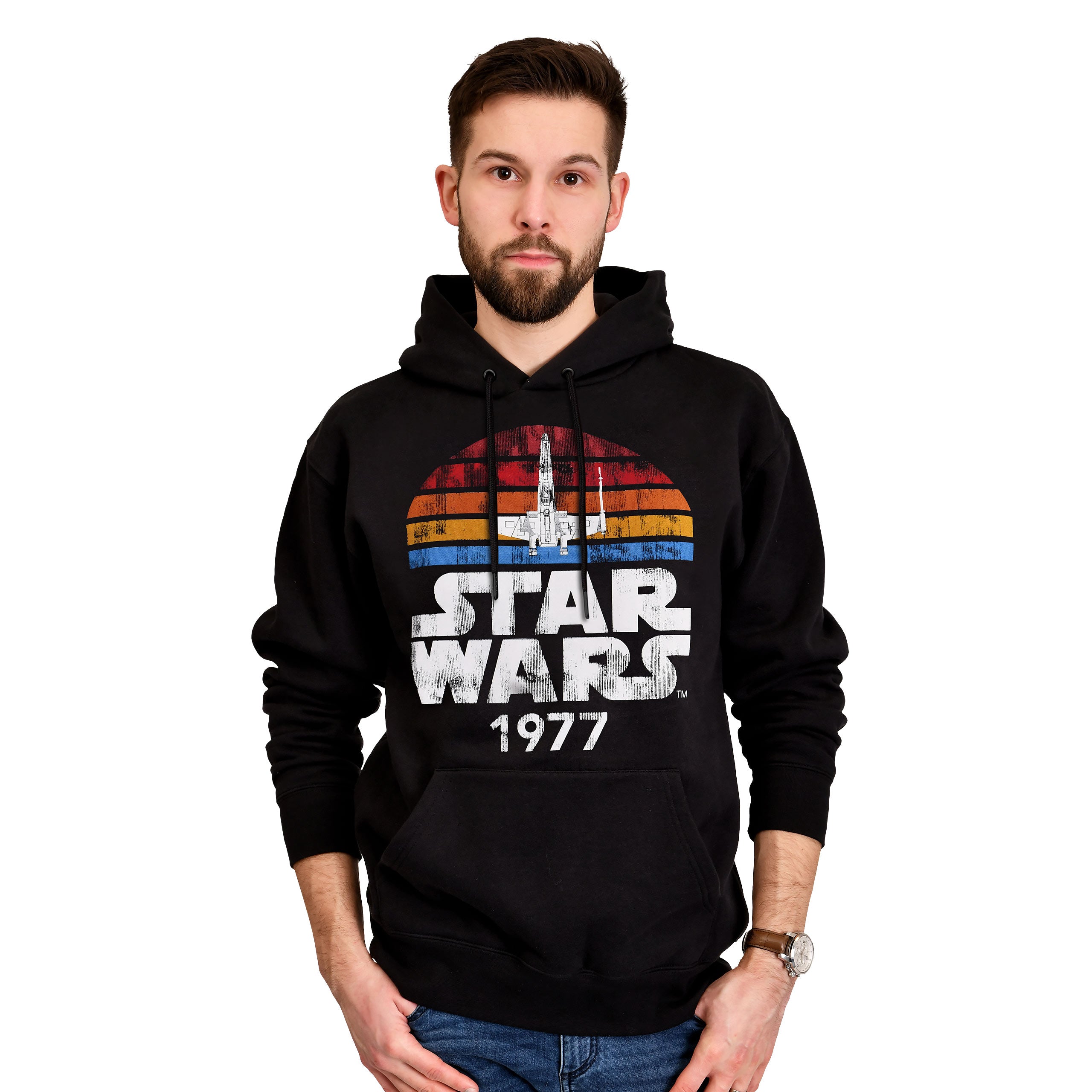 Zdjęcie produktu Star Wars z 1977 Retro Bluza z Kapturem Czarna