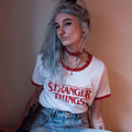 Zdjęcie produktu Stranger Things - Distressed Logo Crop Top biały