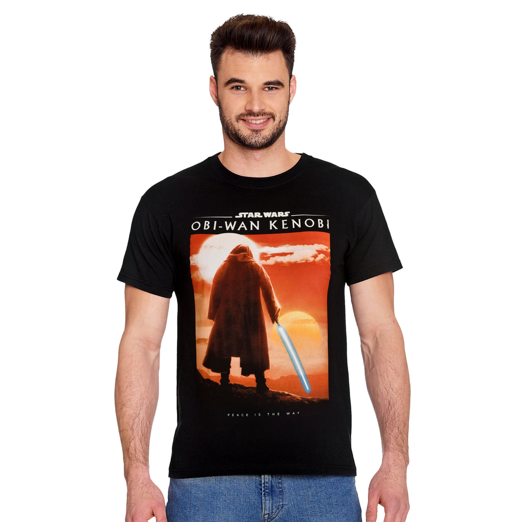 Zdjęcie produktu Star Wars - Obi-Wan Peace Is The Way Poster T-Shirt czarny