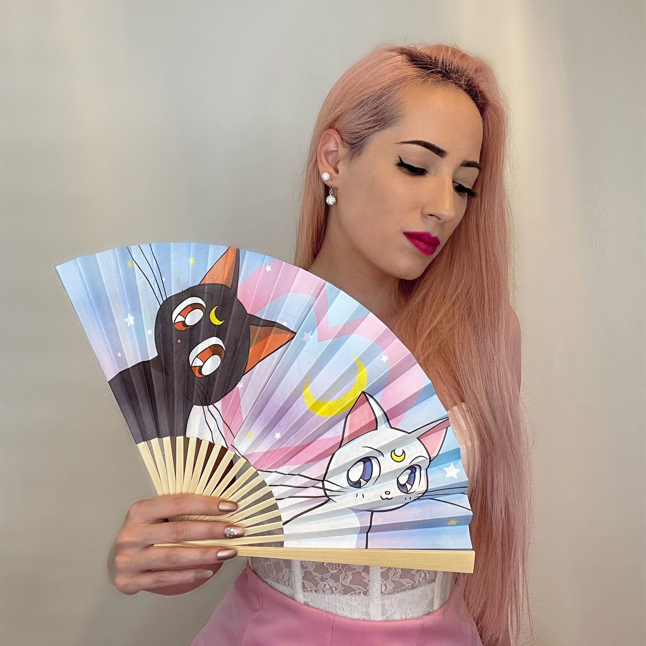 Zdjęcie produktu Sailor Moon - Luna, Artemis i Sailor Moon Wachlarz