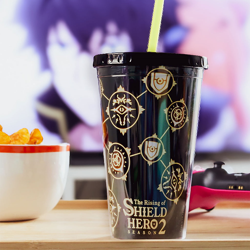 Zdjęcie produktu Rising of the Shield Hero - Kubek z symbolami ze słomką