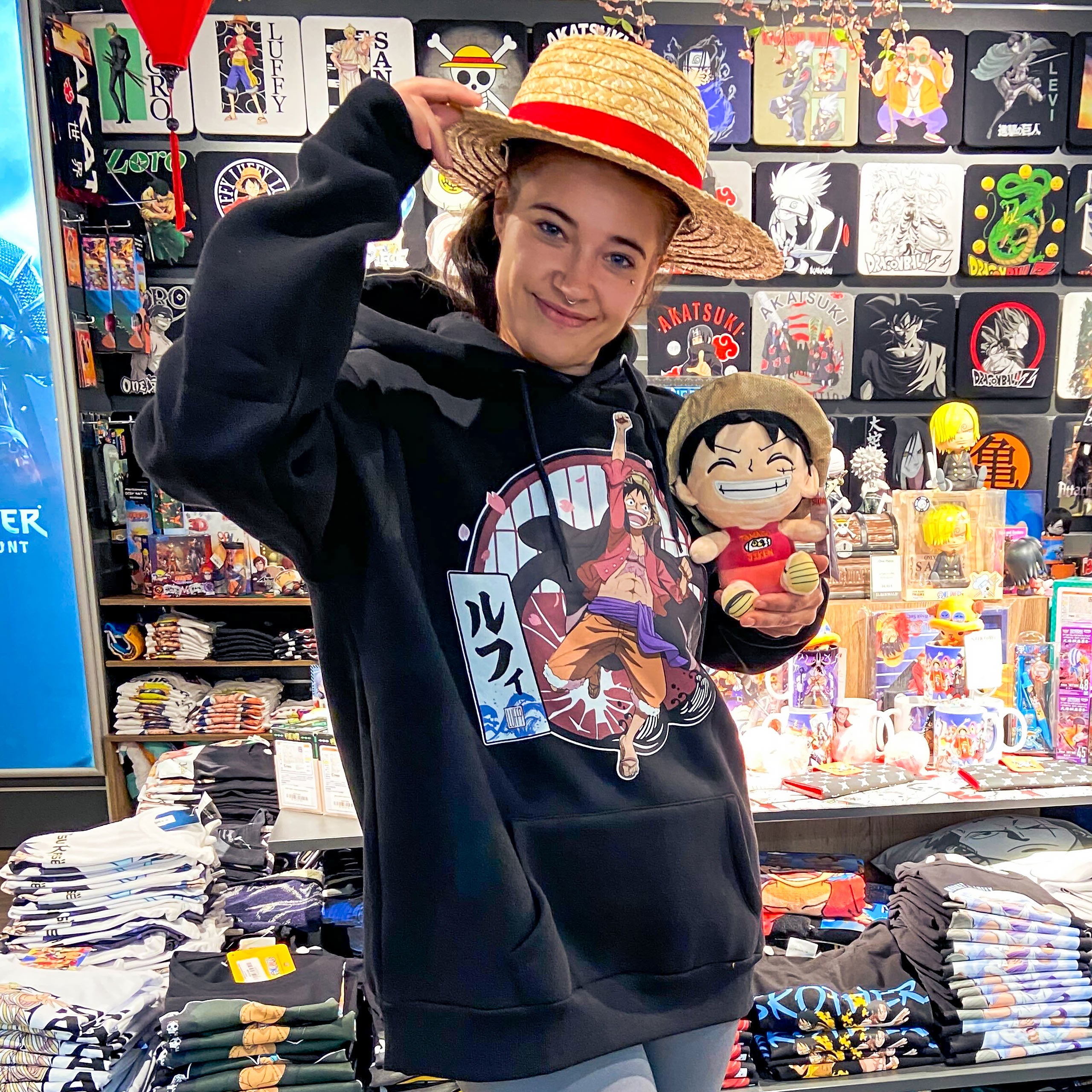 Zdjęcie produktu One Piece - Bluza z kapturem Ruffy czarna