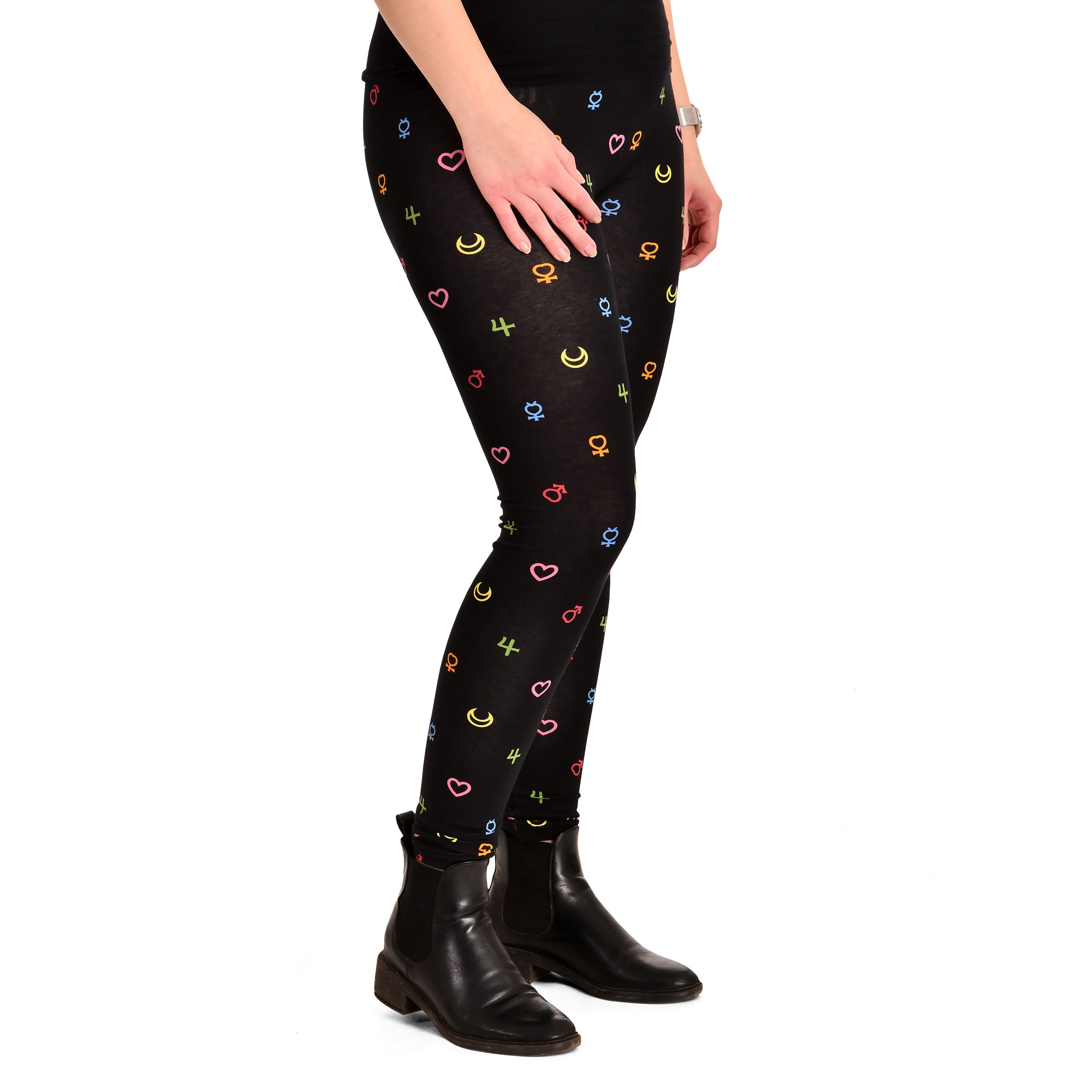 Zdjęcie produktu Czarne legginsy z symbolami Sailor Moon