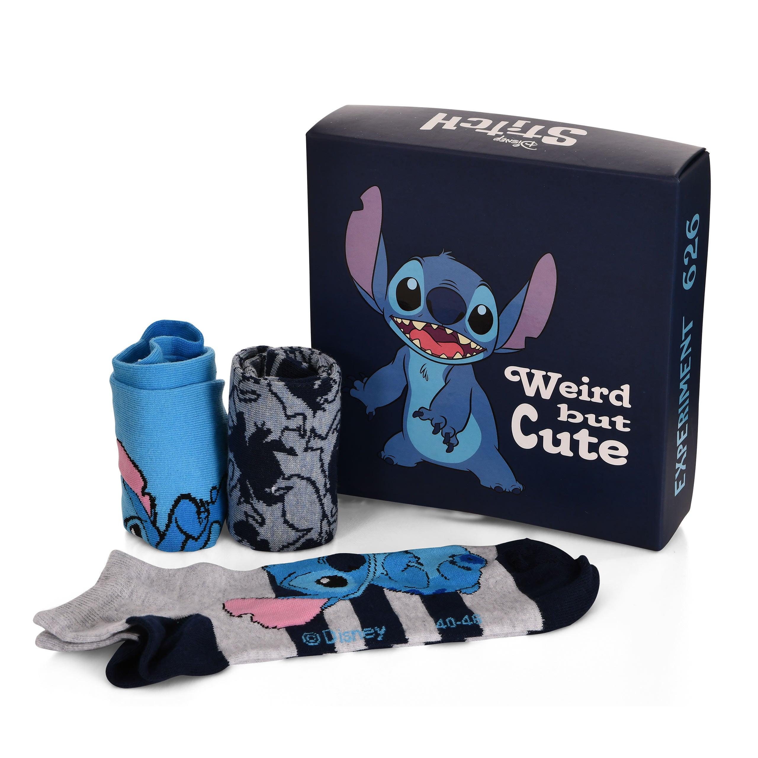 Zdjęcie produktu Lilo & Stitch Sneaker Skarpetki Zestaw 3 Par