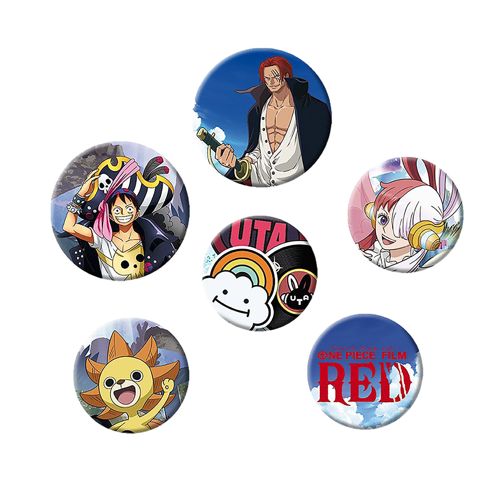 Zdjęcie produktu One Piece Red - Zestaw 6 przypinek z protagonistami