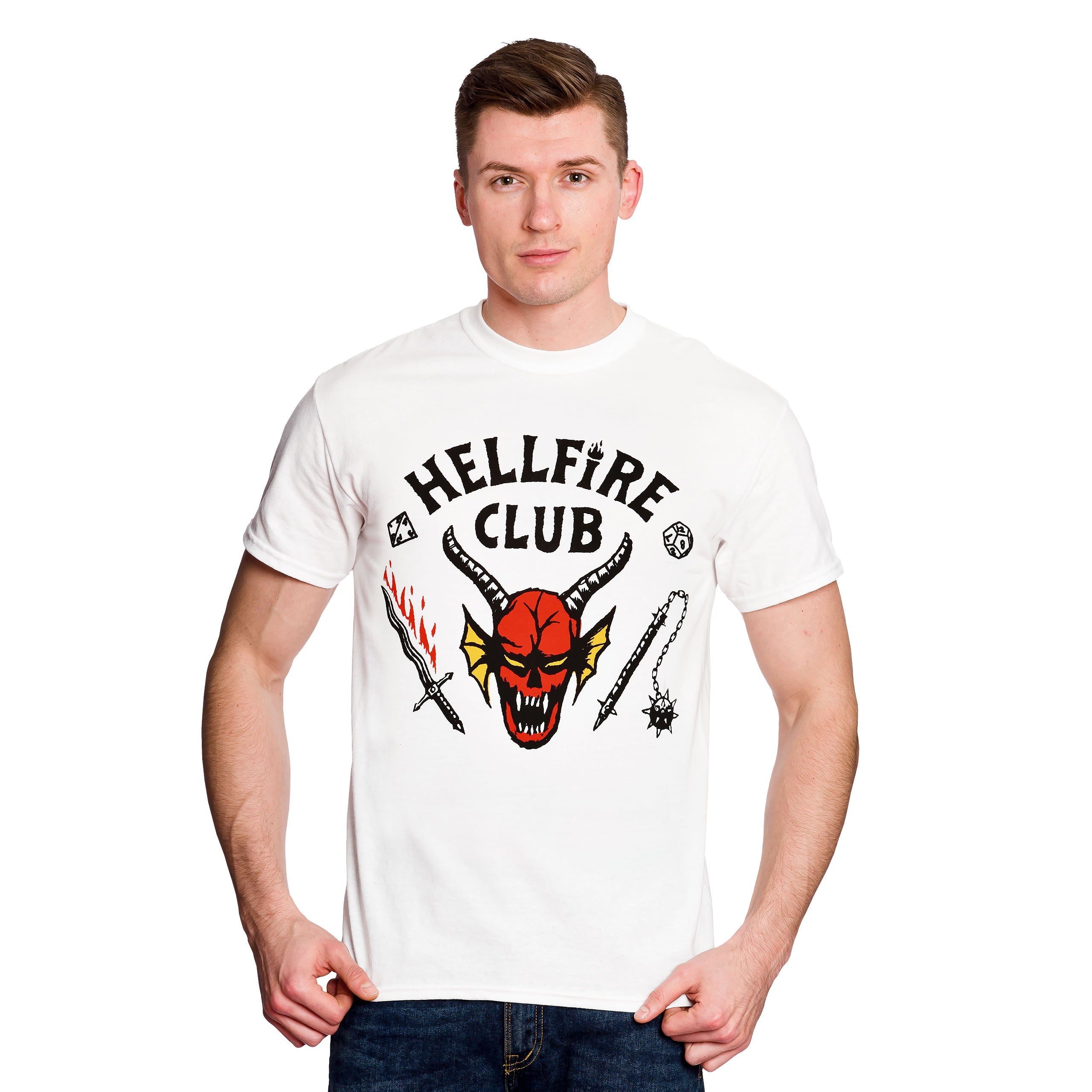 Zdjęcie produktu Stranger Things - Koszulka Hellfire Club Logo biała