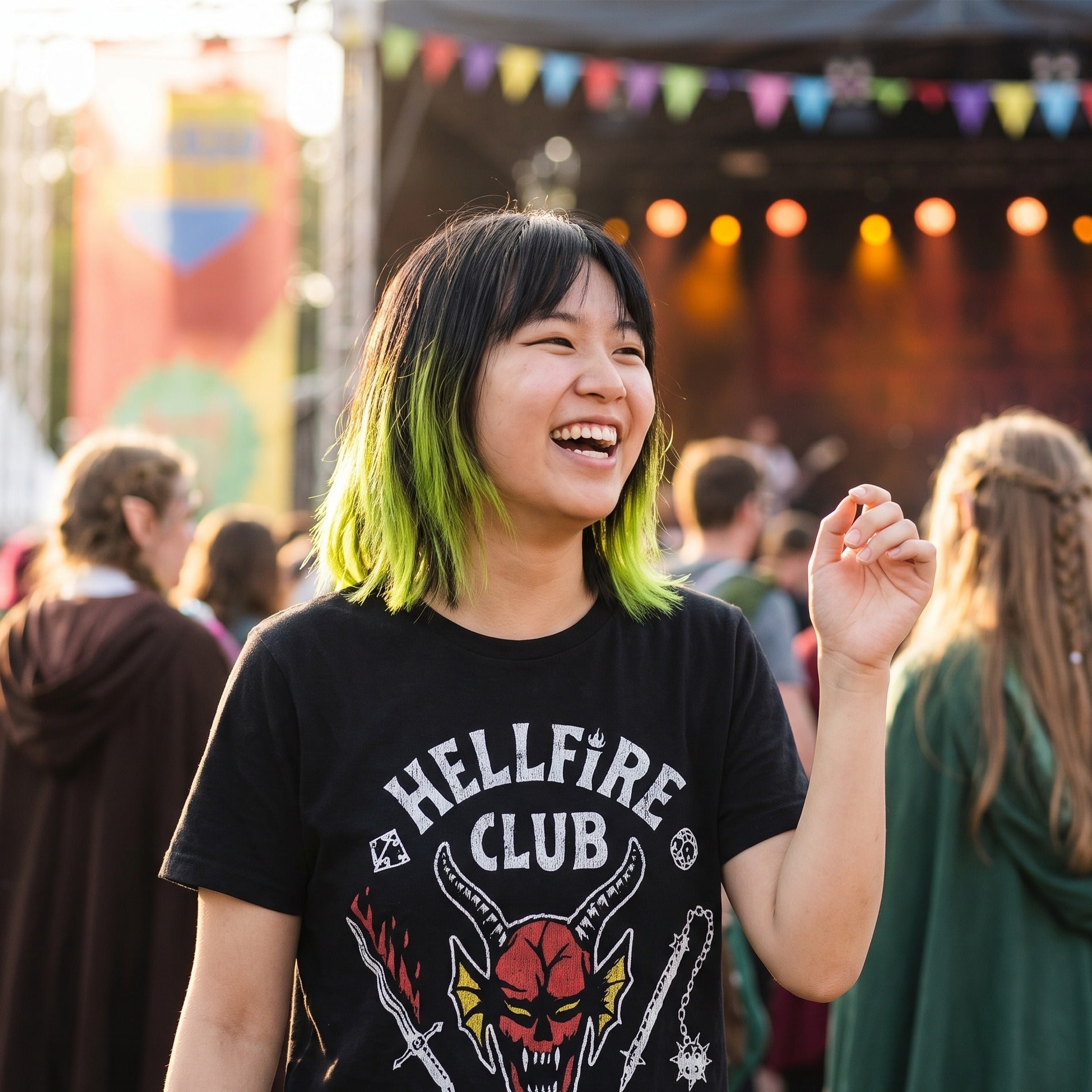Zdjęcie produktu Stranger Things - Hellfire Club Logo T-Shirt czarne