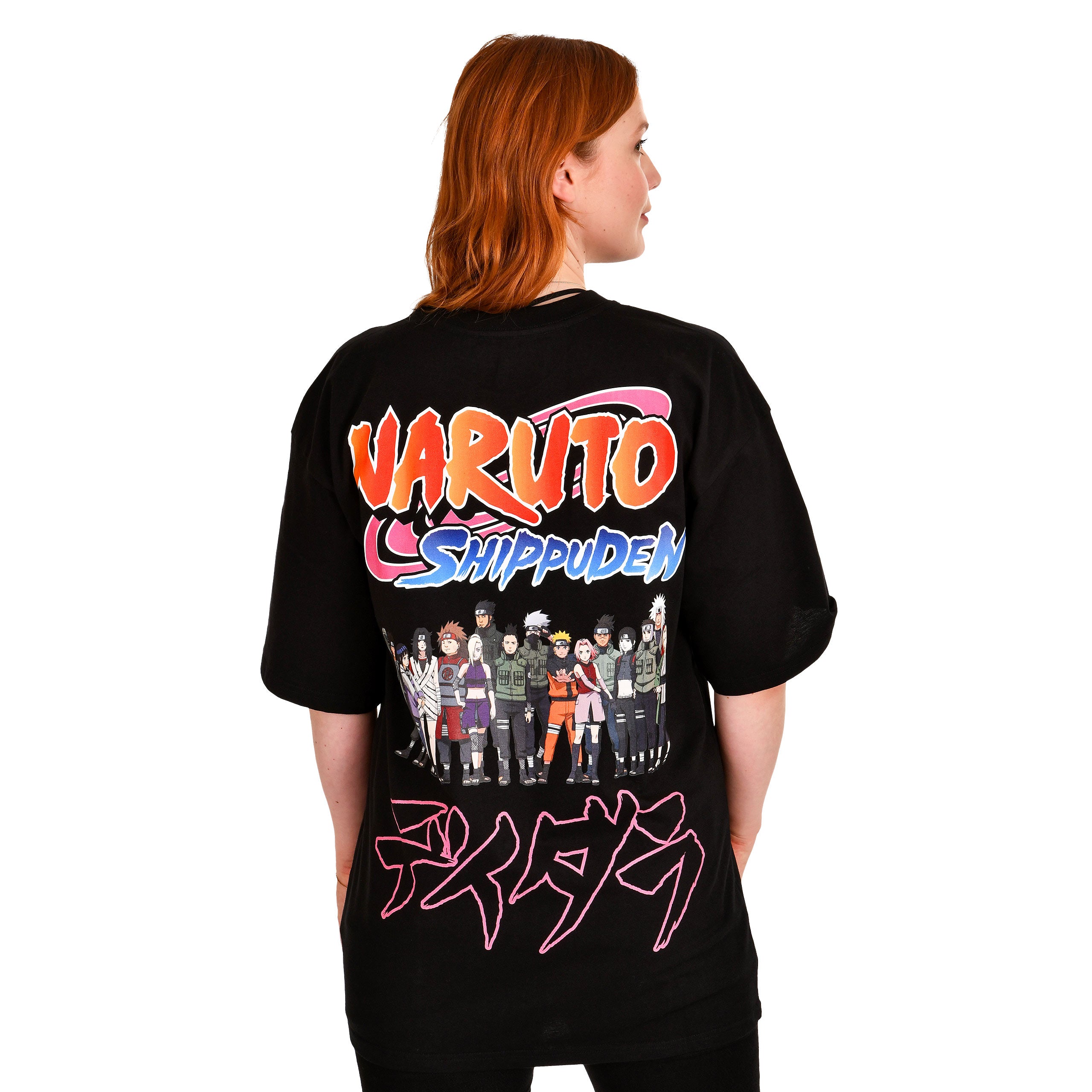 Zdjęcie produktu Naruto Shippuden - Oversize T-Shirt z grupą czarne