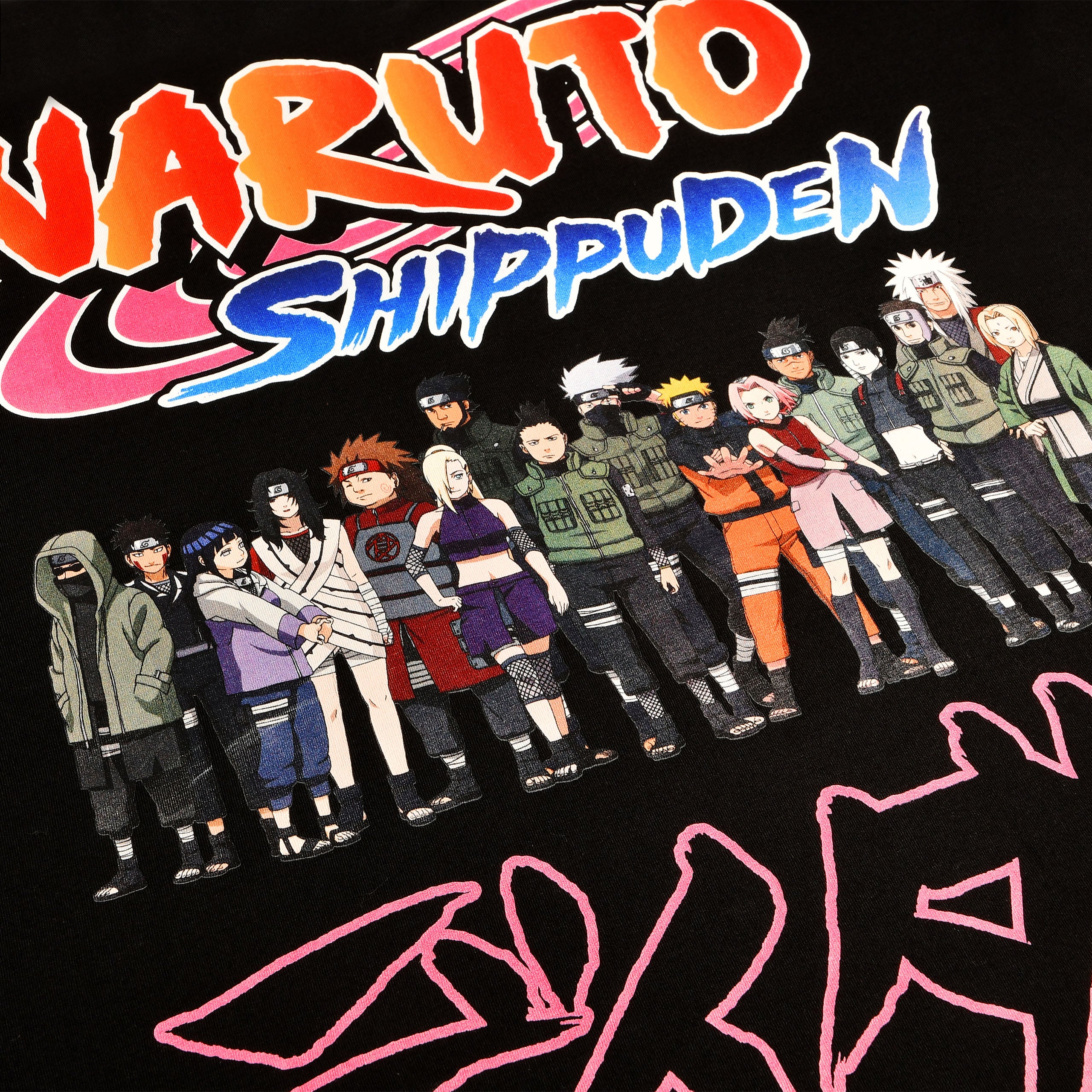 Zdjęcie produktu Naruto Shippuden - Oversize T-Shirt z grupą czarne