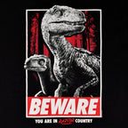 Zdjęcie produktu Jurassic Park - Beware Raptor Country T-Shirt czarne