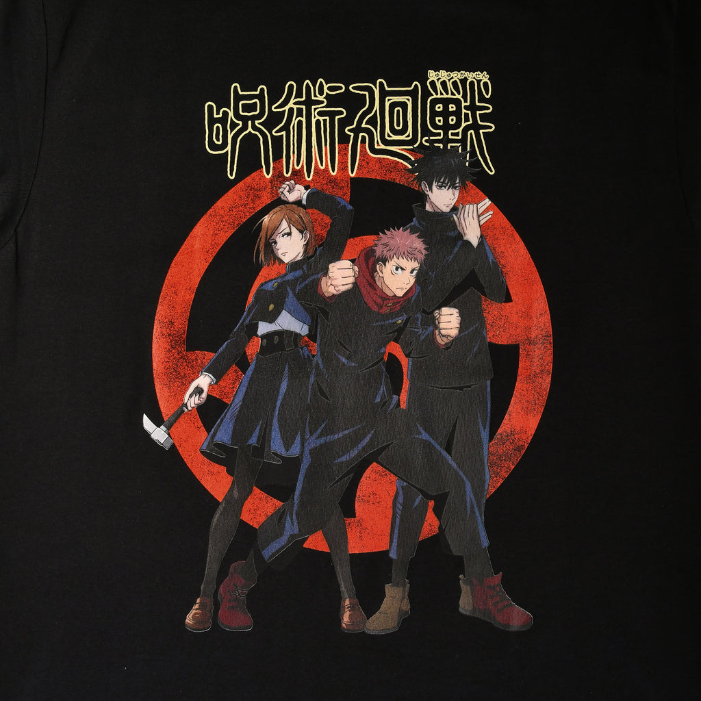 Zdjęcie produktu Jujutsu Kaisen - Yuji, Megumi, Nobara T-Shirt czarne