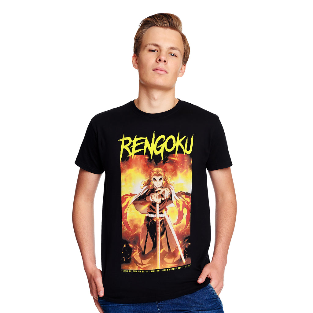 Zdjęcie produktu Demon Slayer - Rengoku T-Shirt czarne