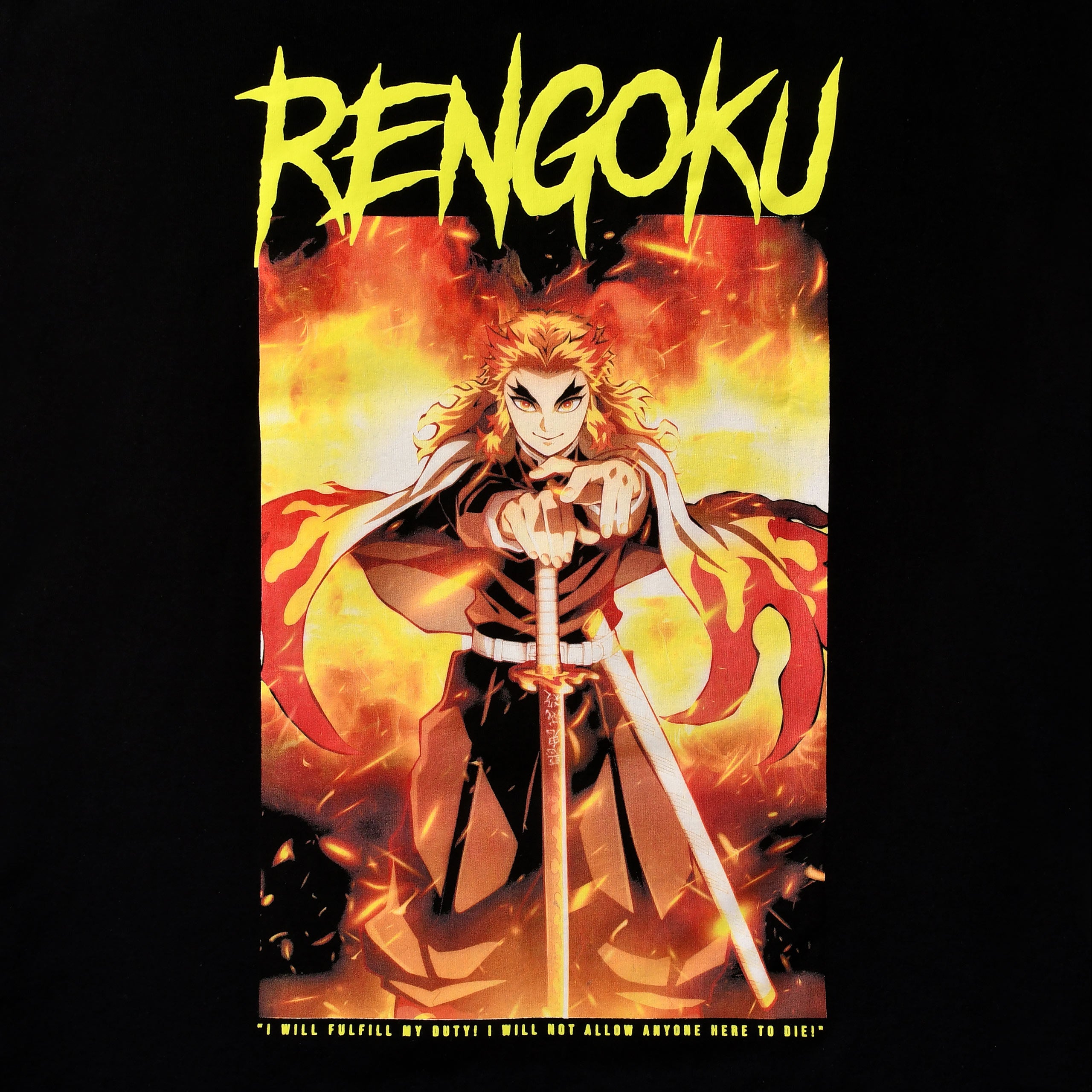 Zdjęcie produktu Demon Slayer - Rengoku T-Shirt czarne