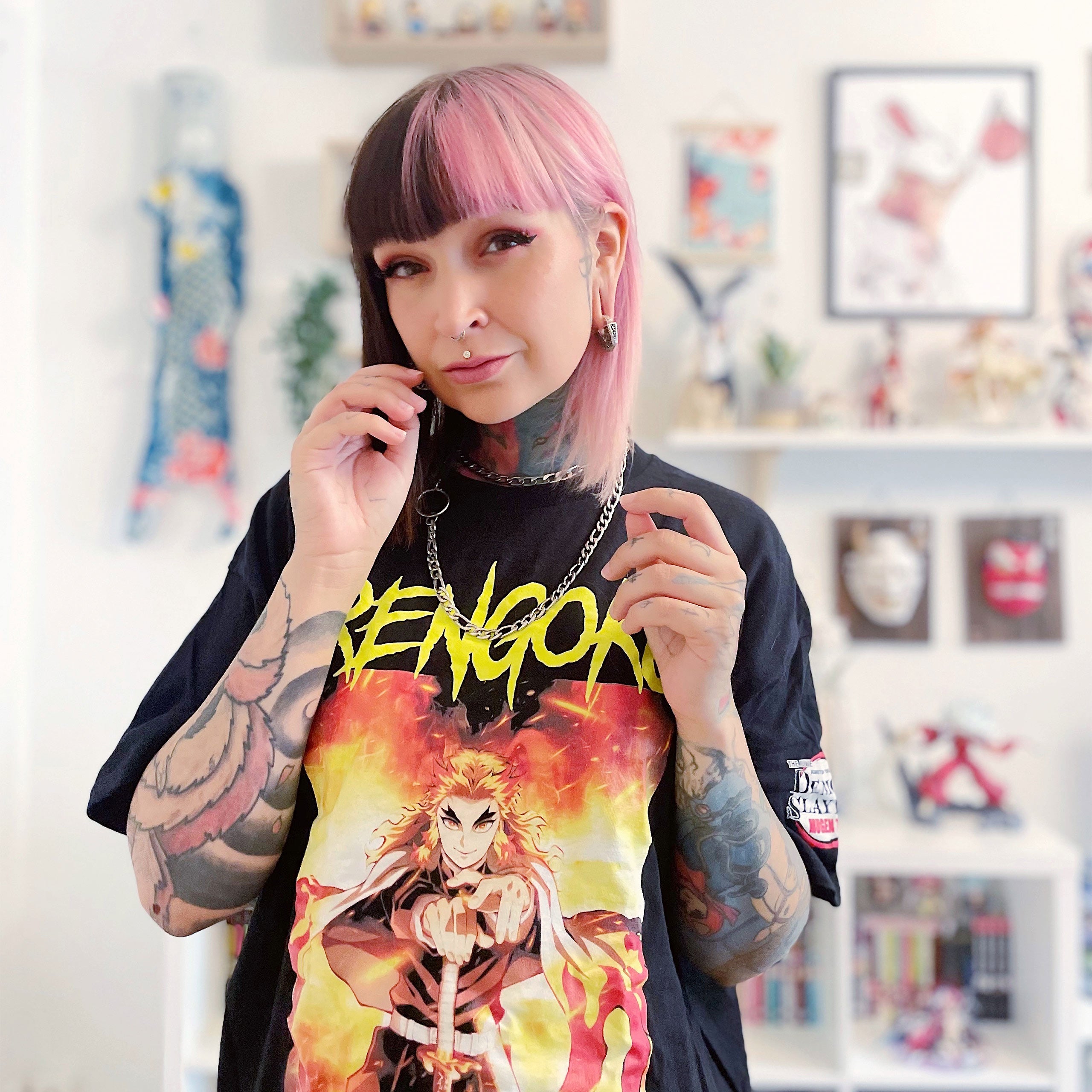Zdjęcie produktu Demon Slayer - Rengoku T-Shirt czarne