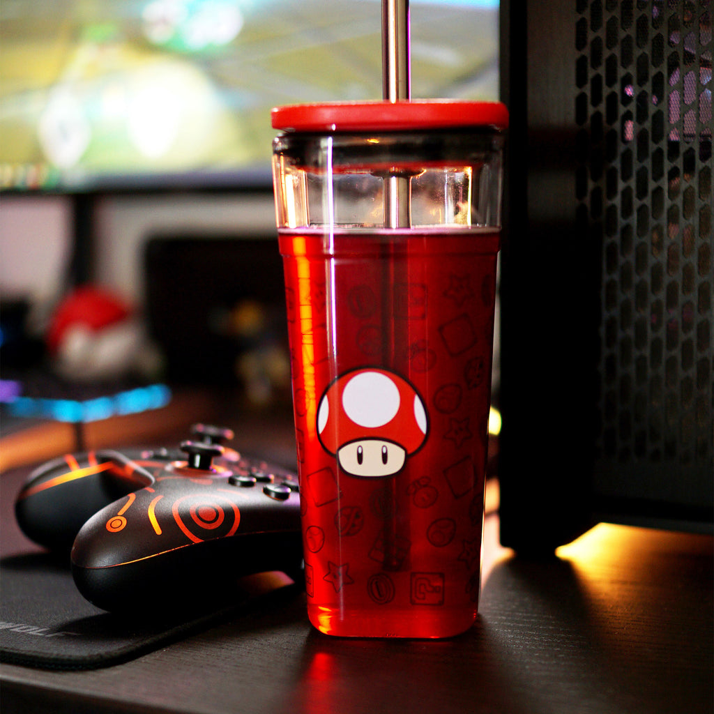Product image Super Mario - Super Mushroom Mug with Straw