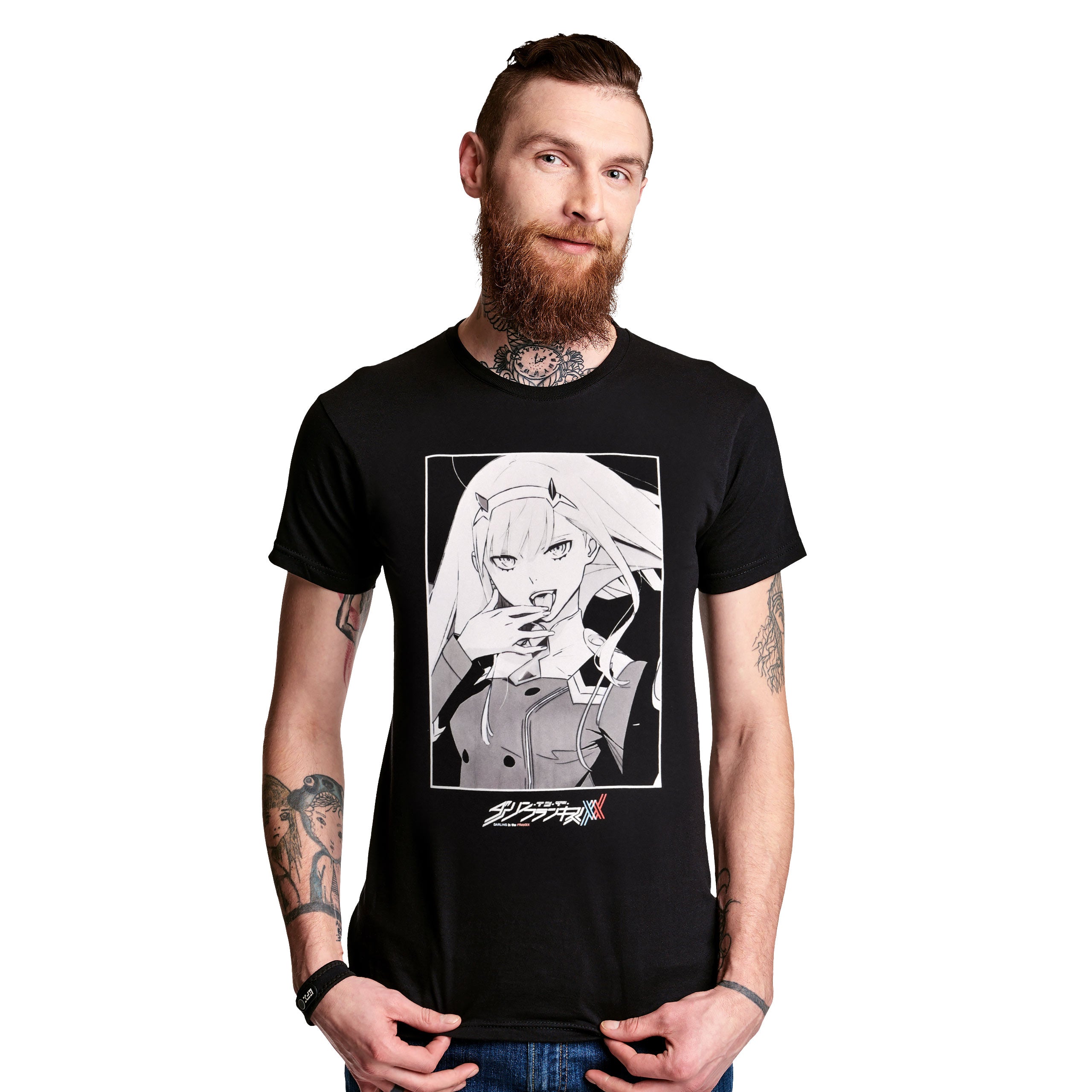Zdjęcie produktu Darling in the Franxx - Zero Two Czarna Koszulka Crew T-Shirt czarna
