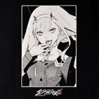 Zdjęcie produktu Darling in the Franxx - Zero Two Czarna Koszulka Crew T-Shirt czarna
