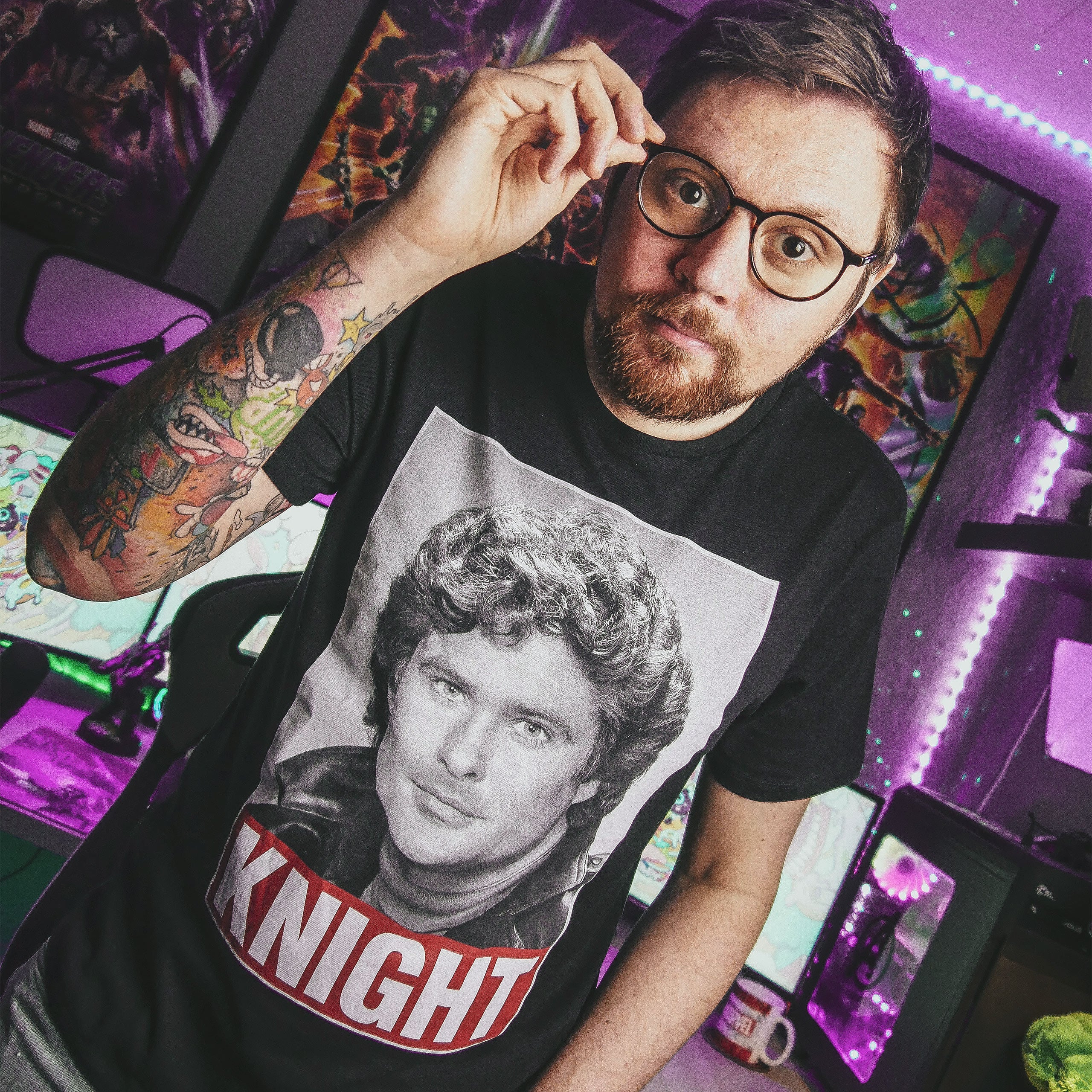 Zdjęcie produktu Knight Rider - Michael Knight T-Shirt czarne