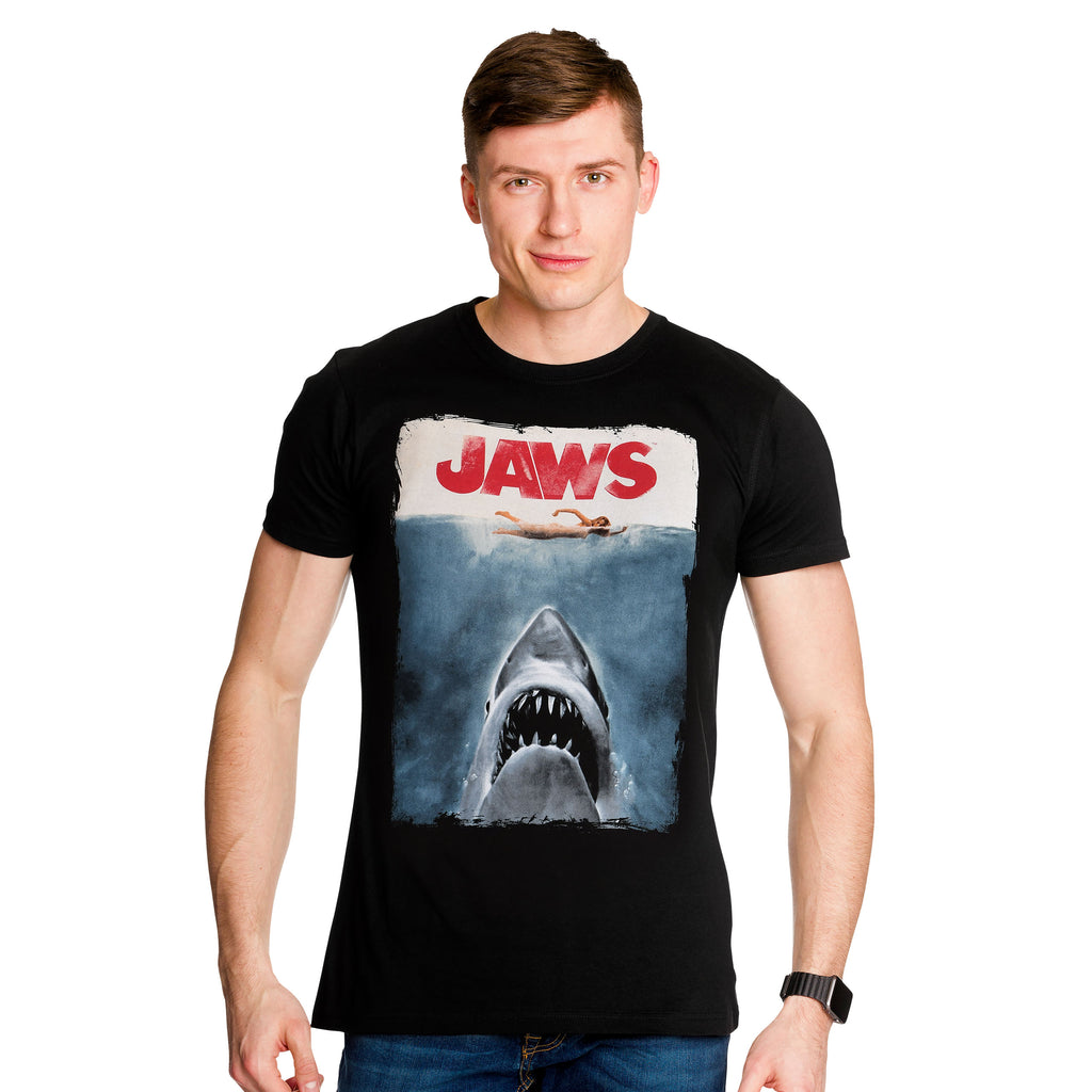 Zdjęcie produktu Szczęki - Koszulka z plakatem Jaws czarna
