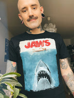 Zdjęcie produktu Szczęki - Koszulka z plakatem Jaws czarna