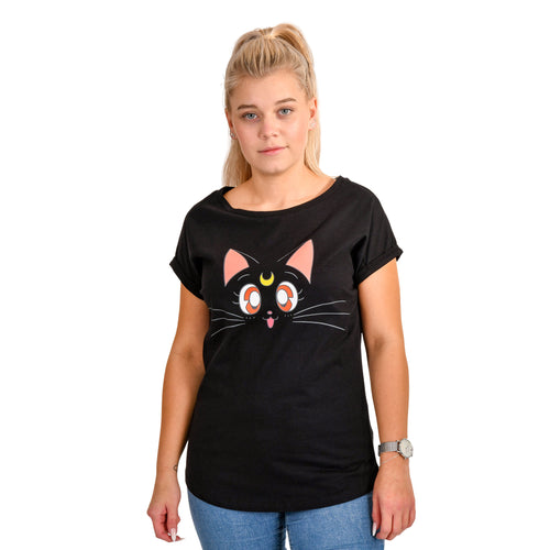Zdjęcie produktu Sailor Moon - Luna T-Shirt damskie czarne