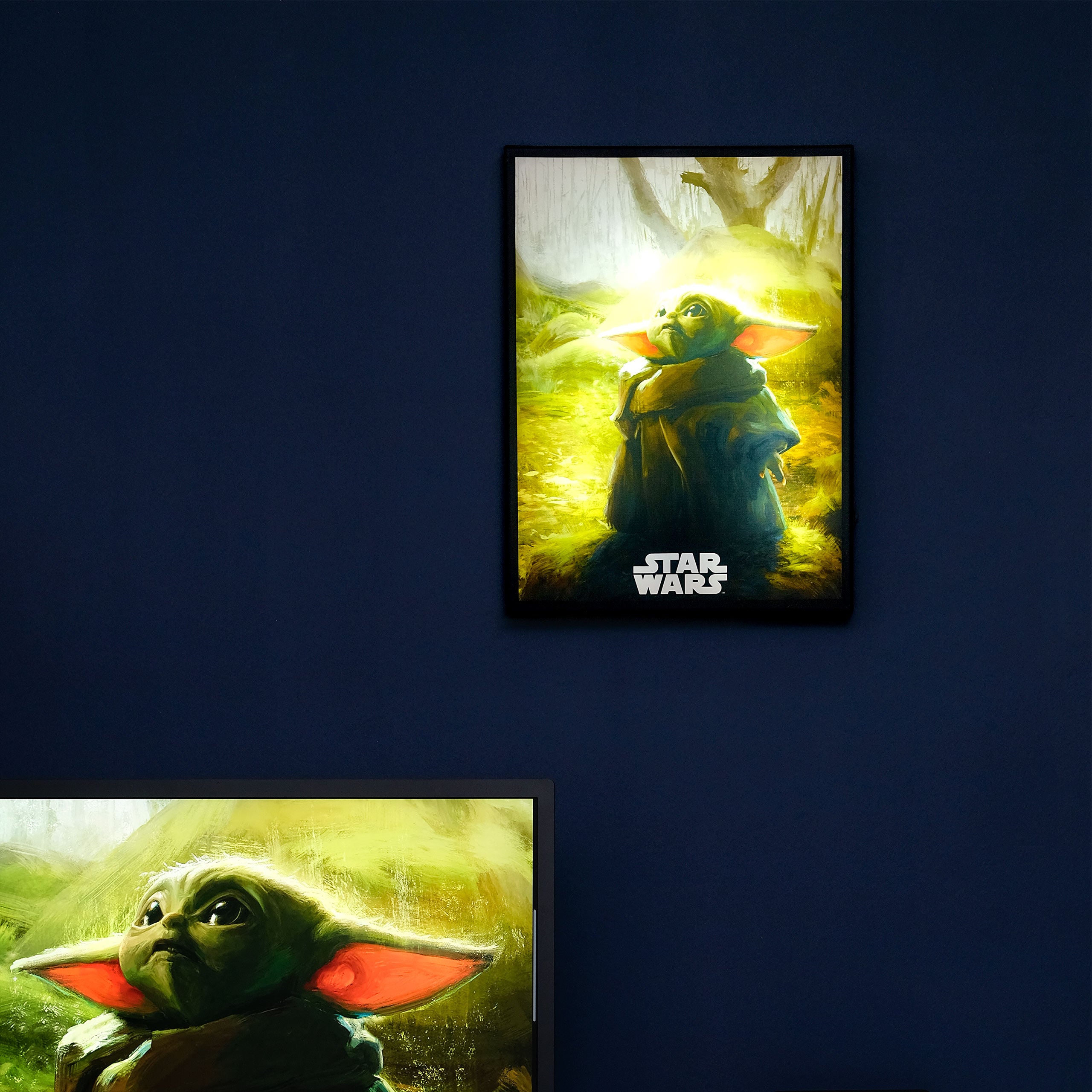 Zdjęcie produktu Grogu Obraz na ścianę z podświetleniem - Star Wars The Mandalorian