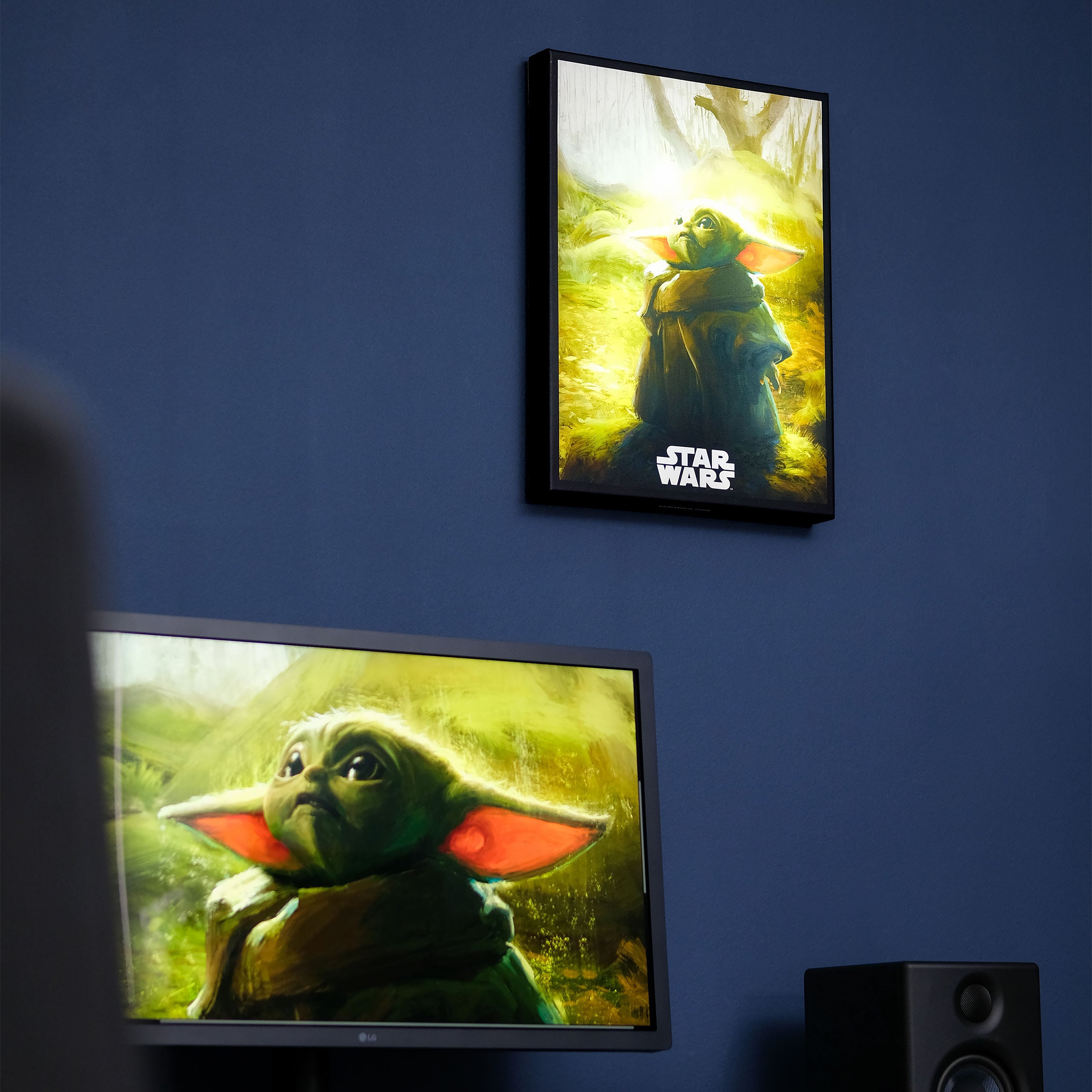Zdjęcie produktu Grogu Obraz na ścianę z podświetleniem - Star Wars The Mandalorian