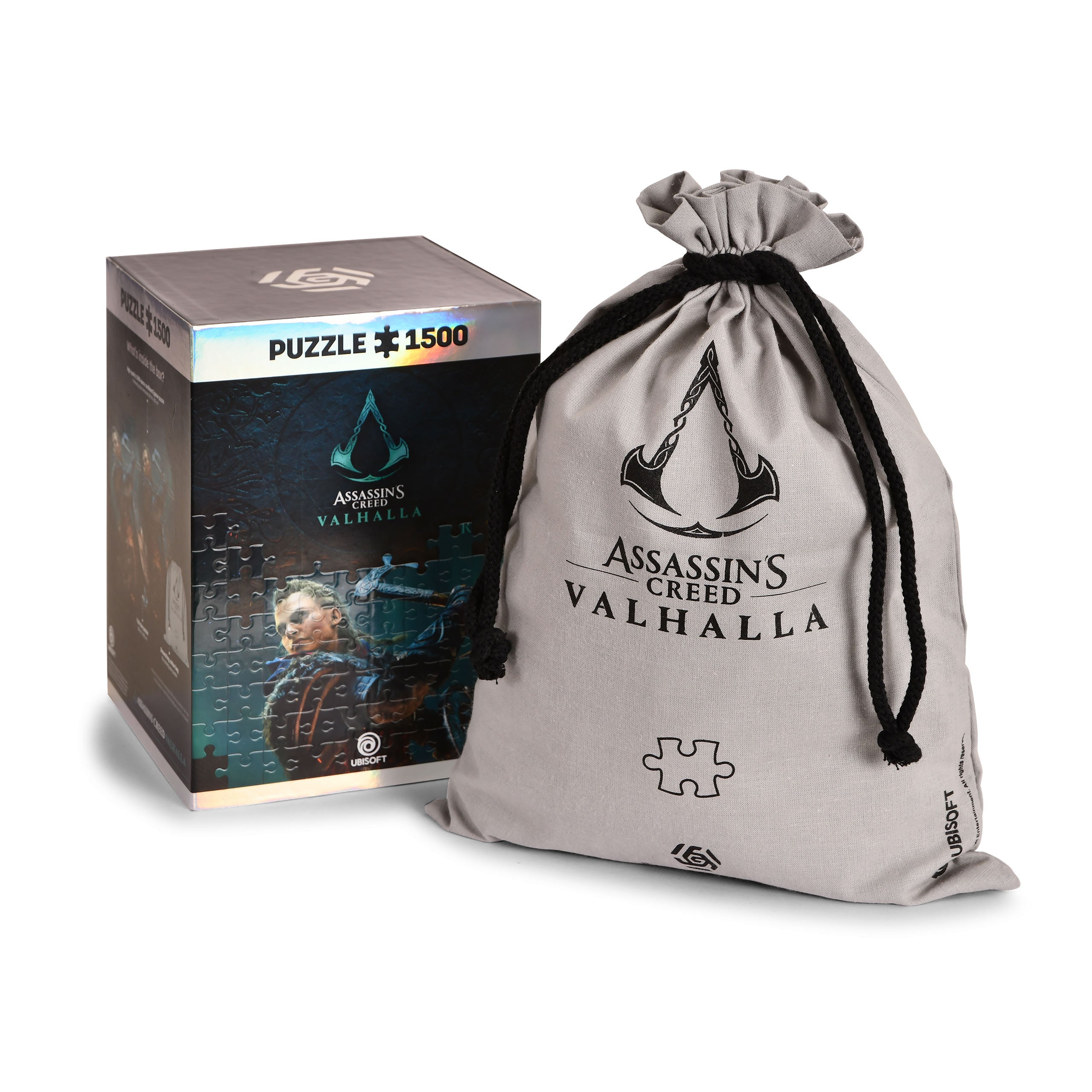 Zdjęcie produktu Assassin's Creed Valhalla - Puzzle Eivor z torbą materiałową z logo