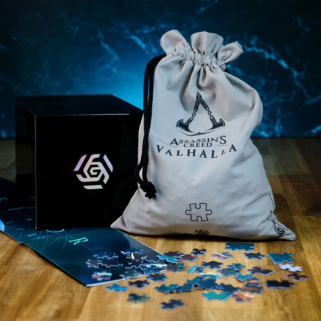 Zdjęcie produktu Assassin's Creed Valhalla - Puzzle Eivor z torbą materiałową z logo