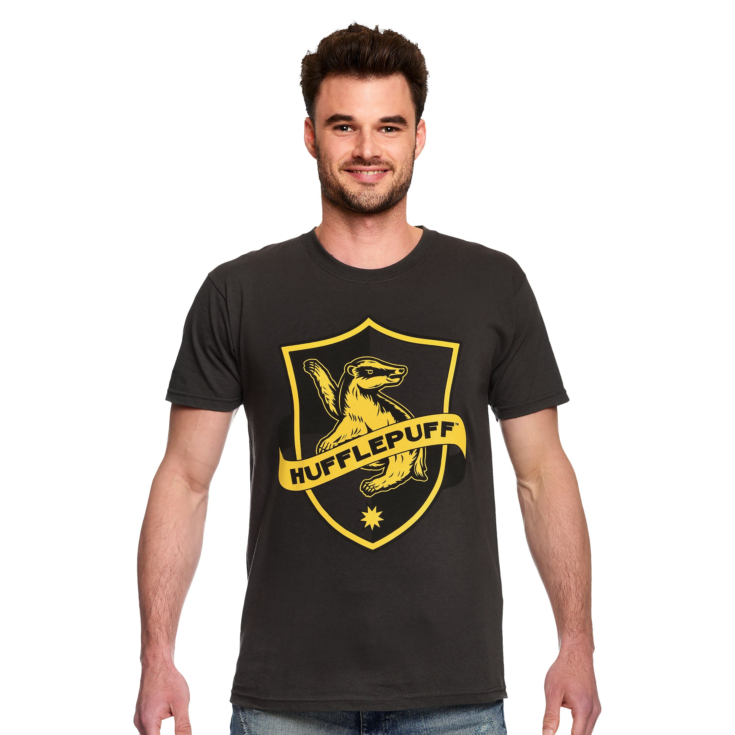 Zdjęcie produktu Koszulka Hufflepuff Logo szara - Harry Potter