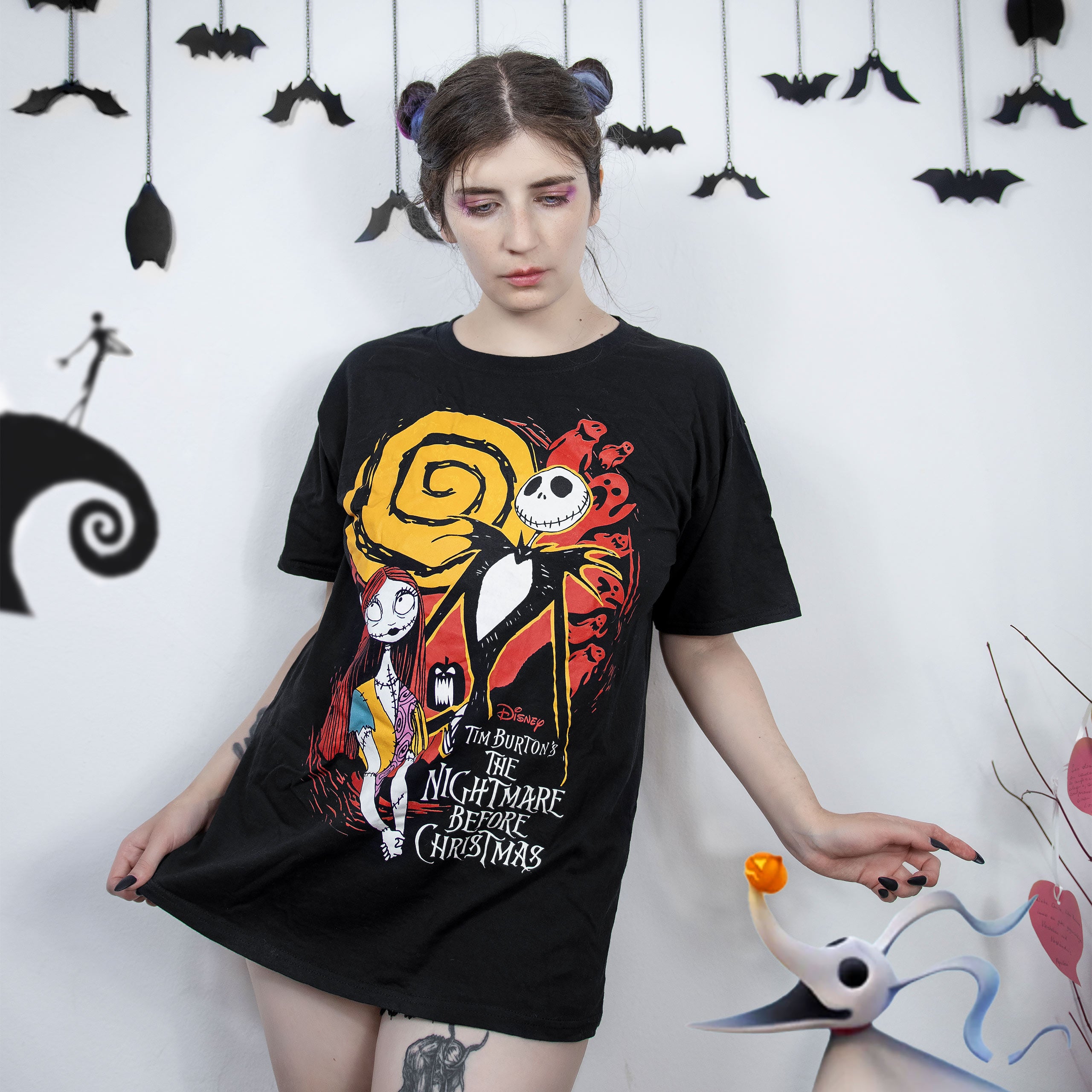 Zdjęcie produktu Nightmare Before Christmas - Jack & Sally T-Shirt czarne