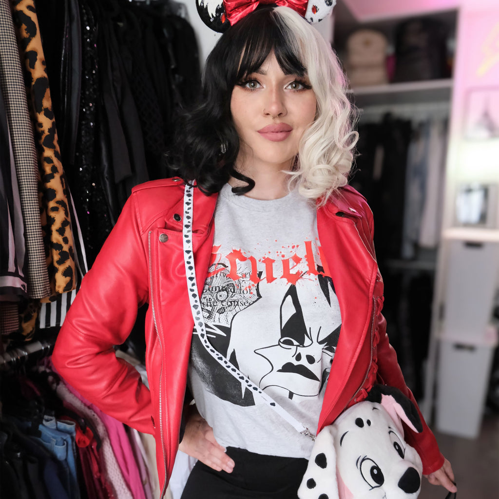 Zdjęcie produktu Disney Villains - Splatter Cruella T-Shirt szare