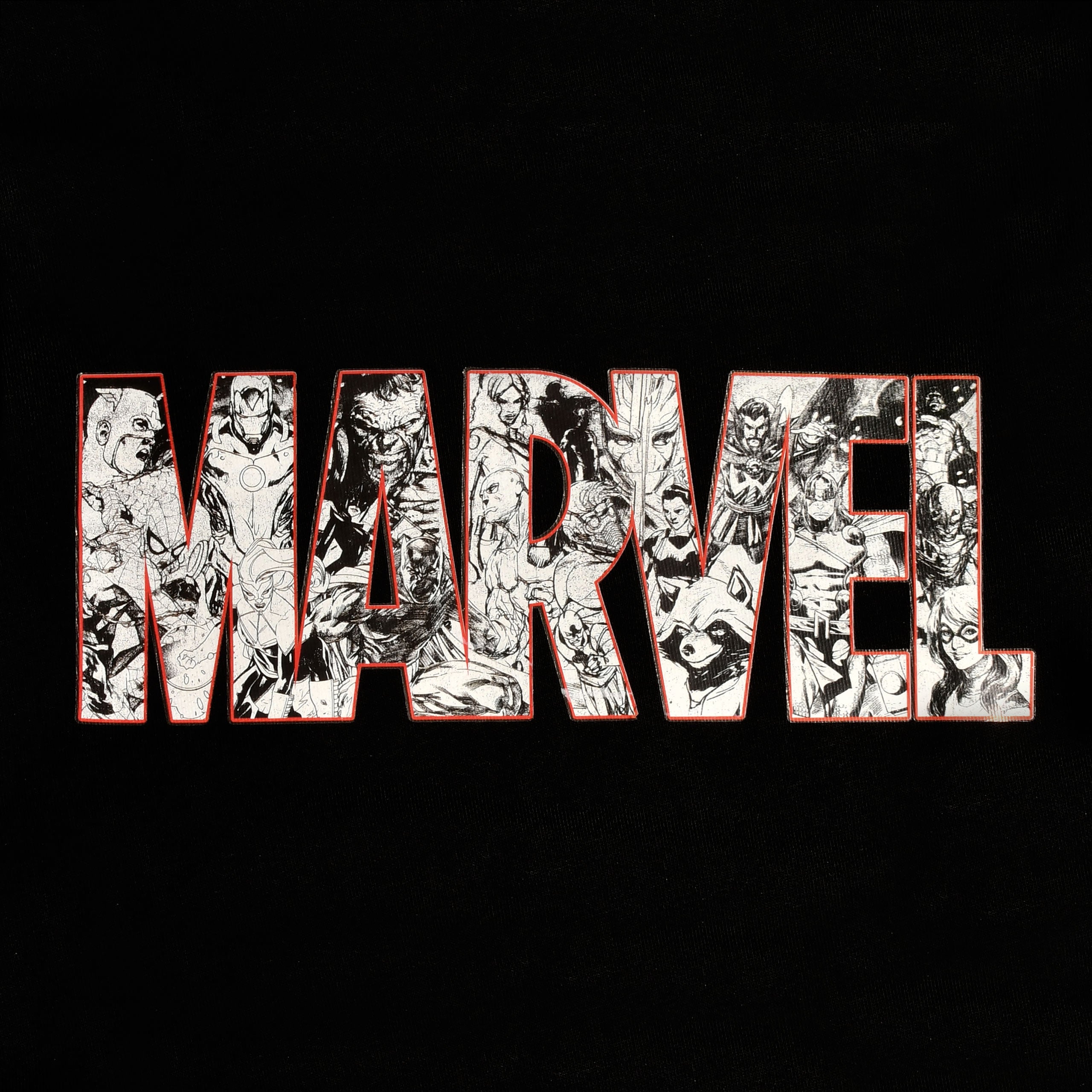 Zdjęcie produktu Bluza z kapturem Marvel Comic Logo dla dzieci czarna