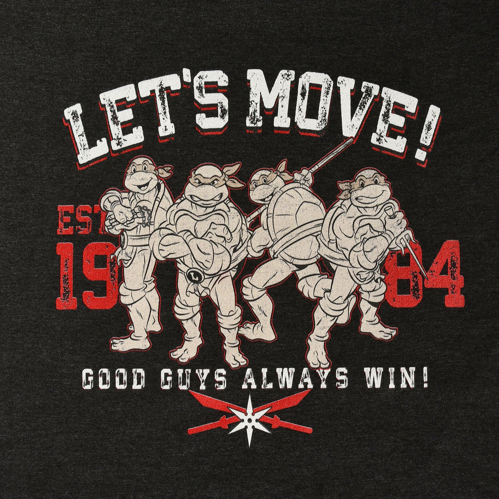 Zdjęcie produktu Teenage Mutant Ninja Turtles - Let's Move! Czarna koszulka
