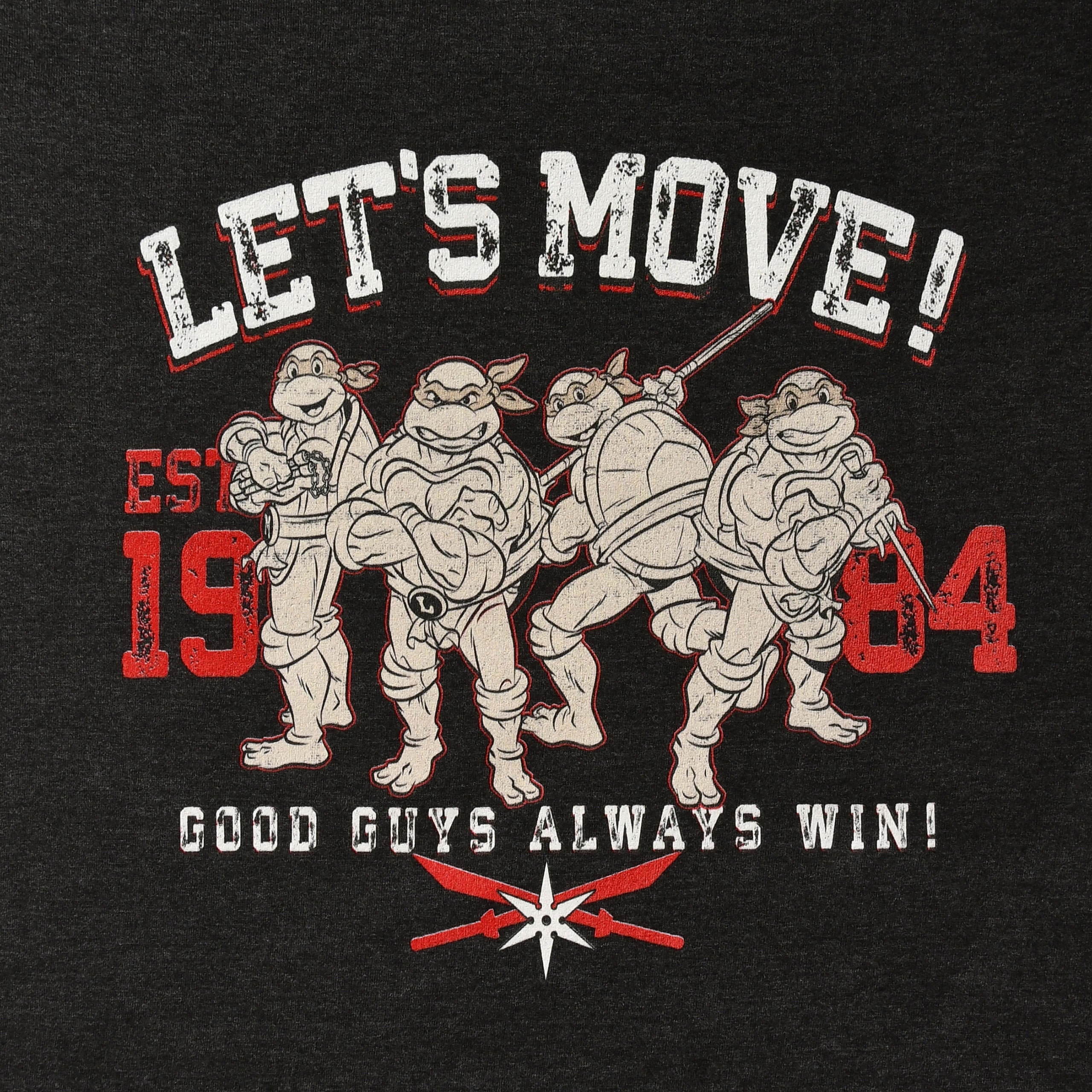 Zdjęcie produktu Teenage Mutant Ninja Turtles - Let's Move! Czarna koszulka