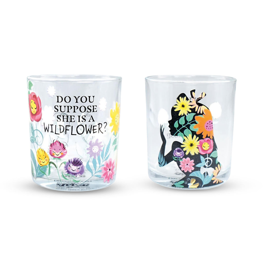 Zdjęcie produktu Alice w Krainie Czarów - Zestaw 2 szklanek z kwiatami