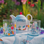Zdjęcie produktu Alice w Krainie Czarów - Zestaw 2 szklanek z kwiatami
