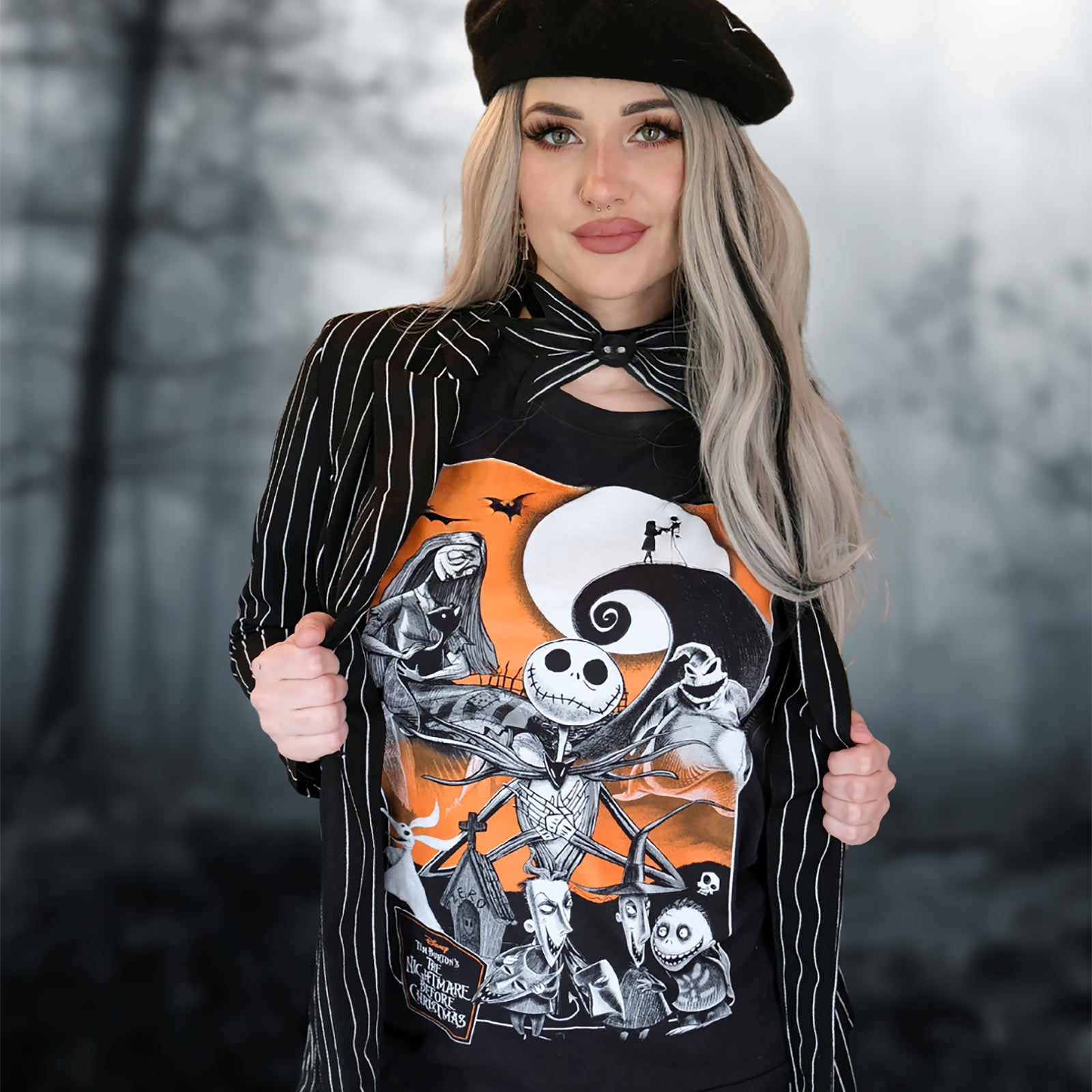 Zdjęcie produktu Nightmare Before Christmas - Orange Moon T-Shirt czarne