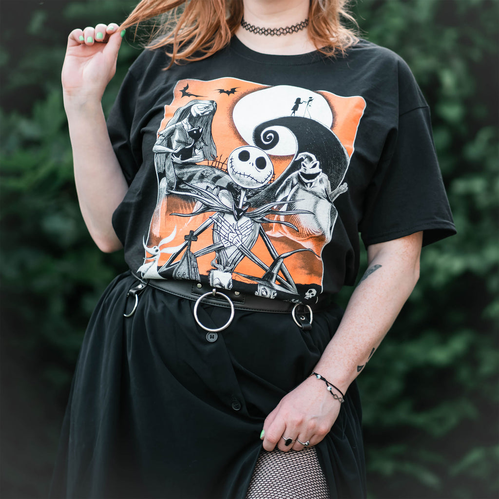Zdjęcie produktu Nightmare Before Christmas - Orange Moon T-Shirt czarne