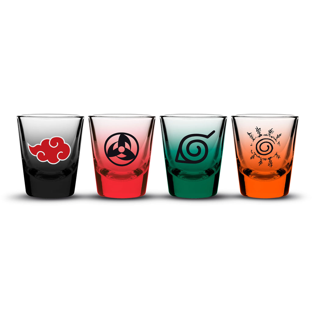 Zdjęcie produktu Naruto Shippuden - Zestaw kieliszków z symbolami