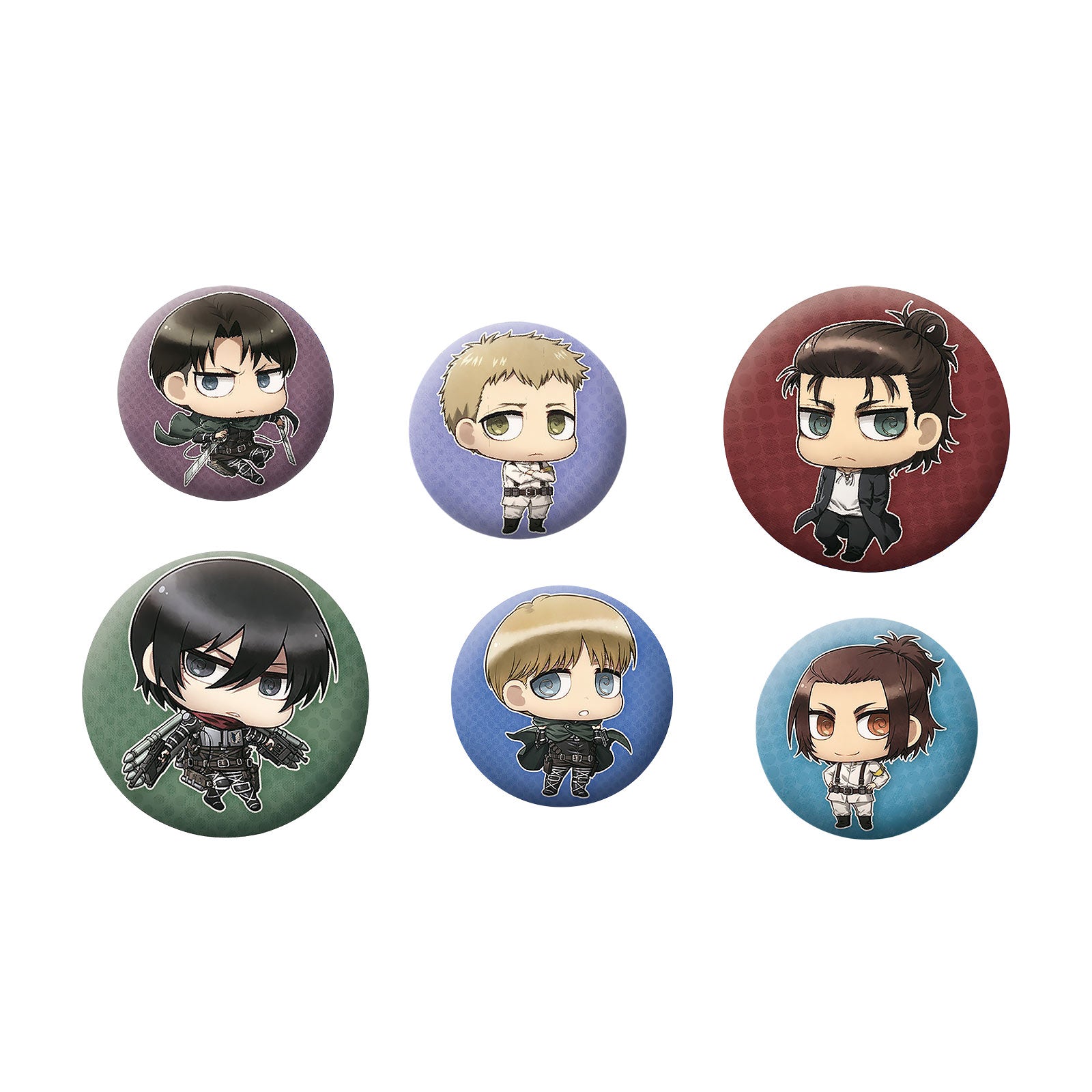 Product image Attack on Titan - Chibi Characters Button 6-piece Set