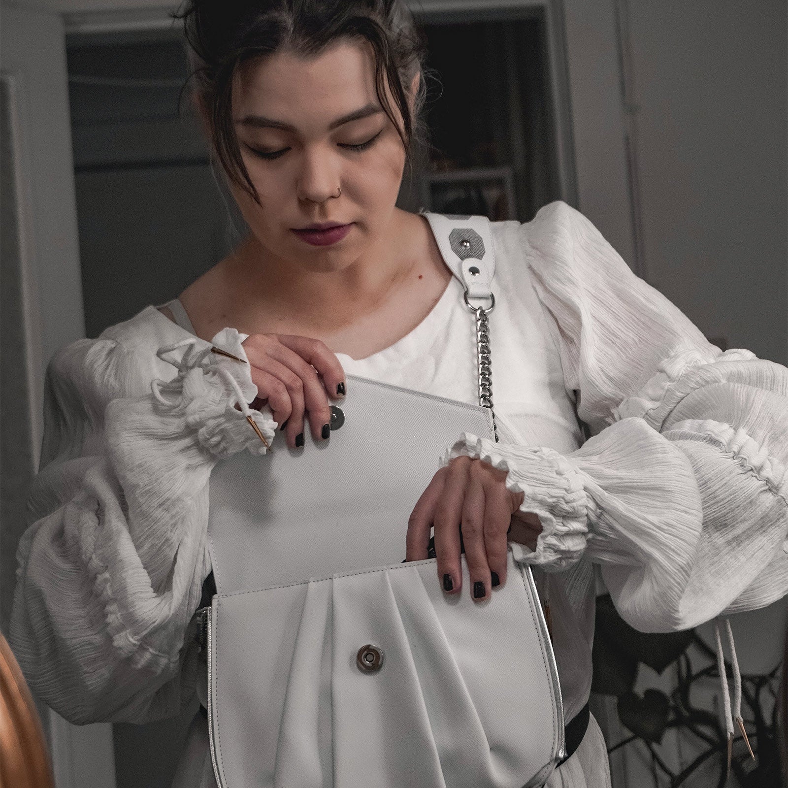 Zdjęcie produktu Biała torebka cosplay Leia - Star Wars