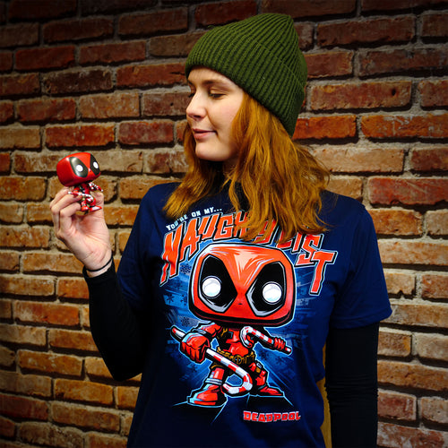 Zdjęcie produktu Deadpool Świąteczna Koszulka z Figurką Funko Pop