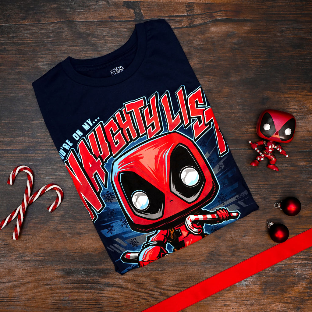 Product image Deadpool Christmas T-Shirt with Funko Pop Figure