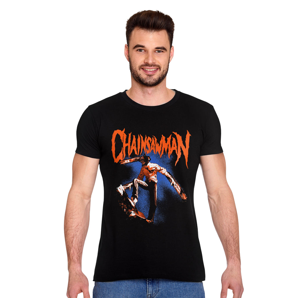 Zdjęcie produktu Chainsaw Man - Czerwona Logo Koszulka czarna