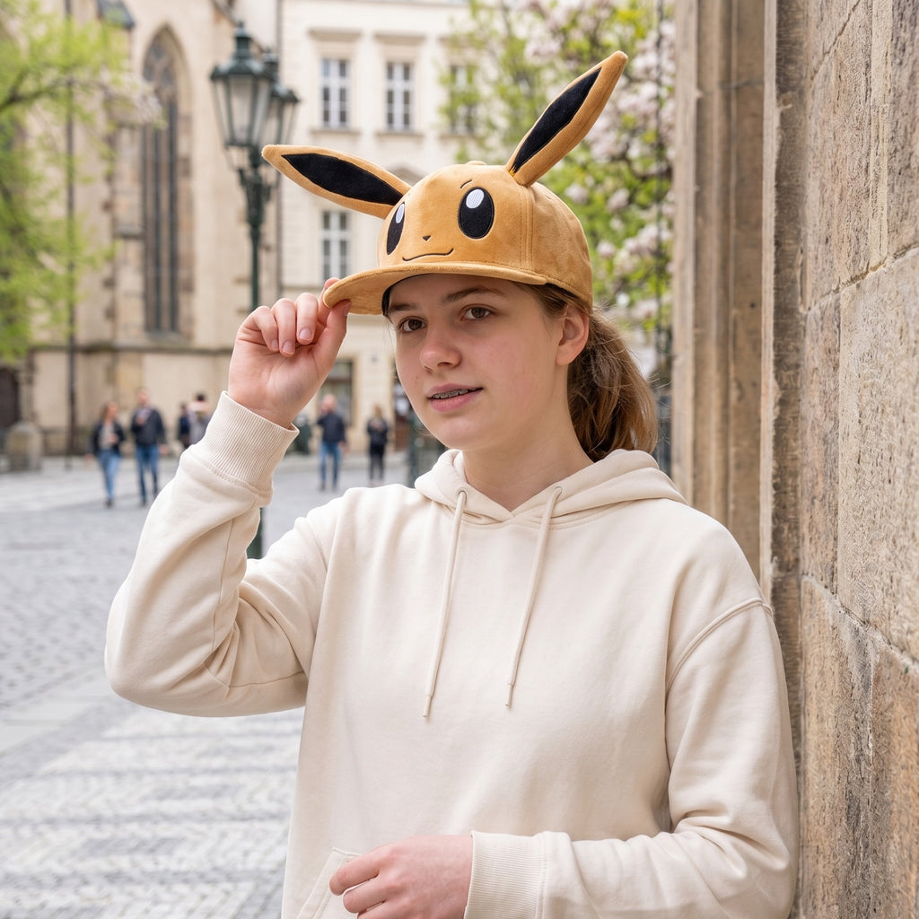 Zdjęcie produktu Pokemon - Pluszowa Snapback Czapka Evoli