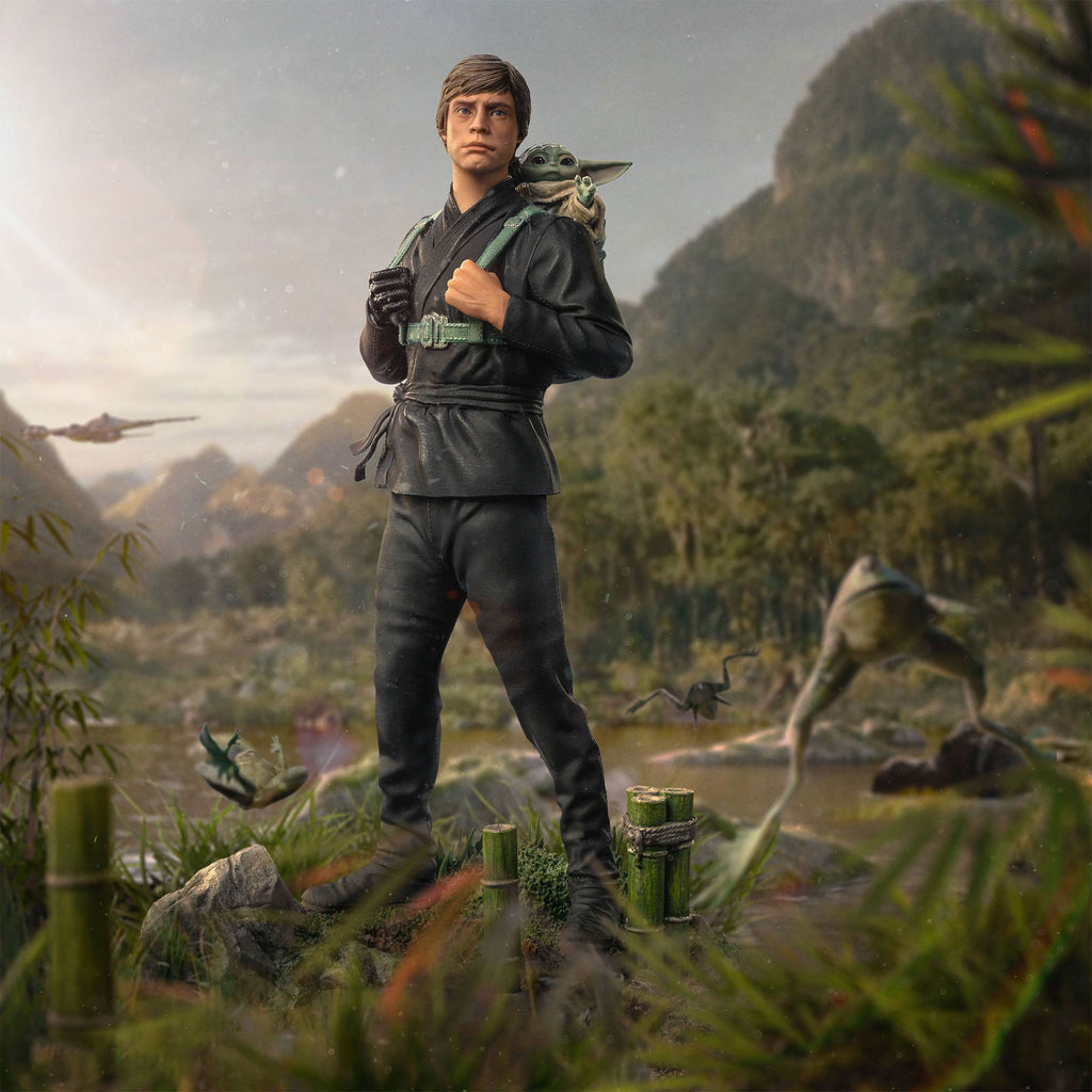 Zdjęcie produktu Luke Skywalker i Grogu Treningowa Statua Limitowana - Star Wars Księga Boby Fetta