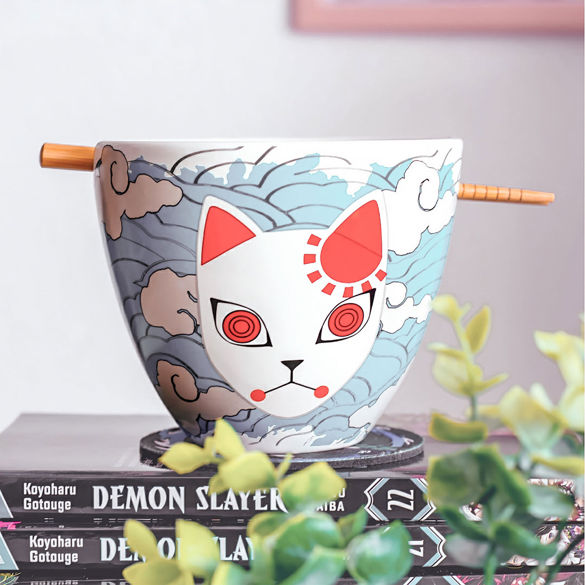 Zdjęcie produktu Demon Slayer - Miska Ramen z Maską Tanjiro i Pałeczkami